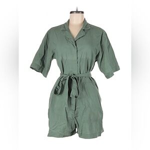 Uniqlo Green Romper with Tie and pockets